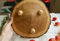 тарелка деревянная рустик
