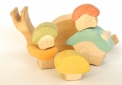 улитка - деревянная развивающая игрушка