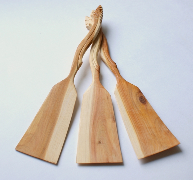 Лопатка деревянная для кухни из можжевельника | Лес домой